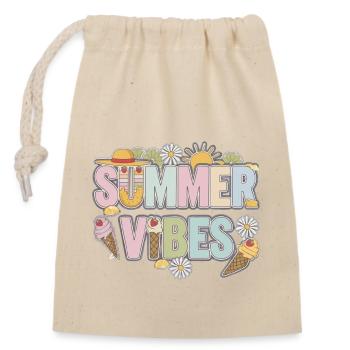 Boho Summer Vibes - Verschließbarer Geschenkbeutel aus Baumwolle (14x20cm) - Natur - Vorne