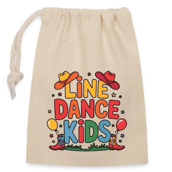 Line Dance Kids Kids Dancing Line Dance - Closable cotton gift bag (14x20cm) - nature - Front