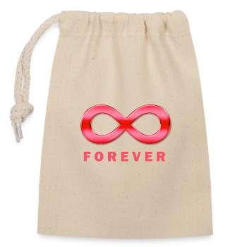 Symbole de l’infini en rose éclatant - Sac cadeau en coton avec cordon (14 x 20 cm) - nature - Devant
