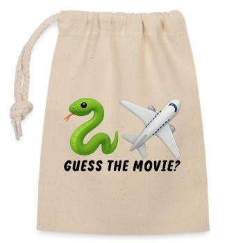 Toy Hose and Airplane Design - Closable cotton gift bag (14x20cm) - nature - Front