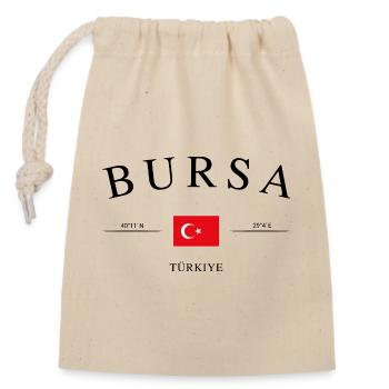 Bursa Türkiye – Holiday Souvenir &amp; Gift - Closable cotton gift bag (14x20cm) - nature - Front