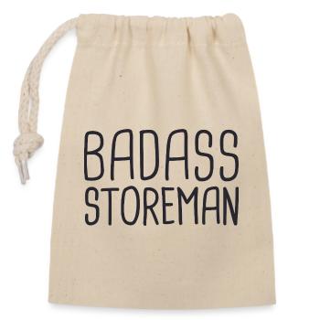 Storeman Badass - Verschließbarer Geschenkbeutel aus Baumwolle (14x20cm) - Natur - Vorne