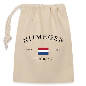 Nimègue, Pays-Bas – Souvenir et cadeau de Noël - Sac cadeau en coton avec cordon (14 x 20 cm) - nature - Devant