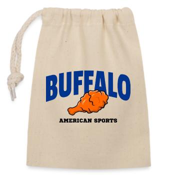 Buffalo Wing Football Shirt – Lustiges Fan Design - Verschließbarer Geschenkbeutel aus Baumwolle (14x20cm) - Natur - Vorne