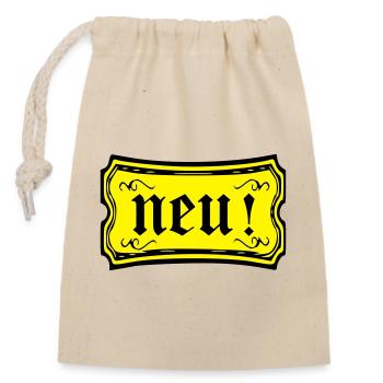 new - Closable cotton gift bag (14x20cm) - nature - Front