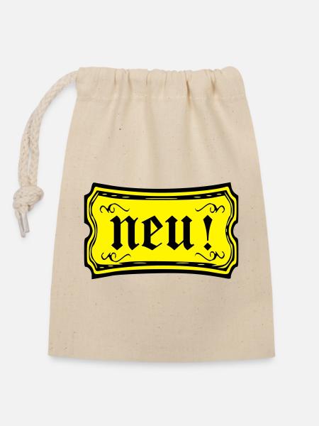 neu - Verschließbarer Geschenkbeutel aus Baumwolle (14x20cm) - Natur