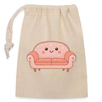 Cute Starry Warm Sofa - Closable cotton gift bag (14x20cm) - nature - Front