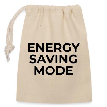 ENERGY SAVING MODE – Minimal Unisex Sweatshirt - Closable cotton gift bag (14x20cm) - nature - Front