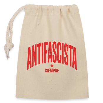 Antifascista Siempre - Antifa Tee - Sac cadeau en coton avec cordon (14 x 20 cm) - nature - Devant