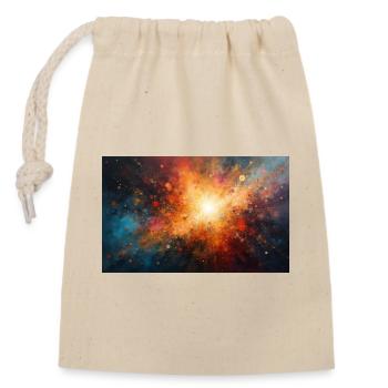 Explosion de la nébuleuse à explosion cosmique - Sac cadeau en coton avec cordon (14 x 20 cm) - nature - Devant
