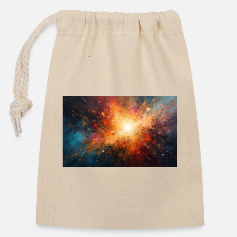 Cosmic Burst Nebula Explosion - Closable cotton gift bag (14x20cm) - nature