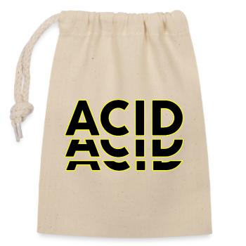 Acid Techno Amelie Harte Dunkle Beats - Verschließbarer Geschenkbeutel aus Baumwolle (14x20cm) - Natur - Vorne
