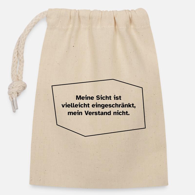 Sicht eingeschränkt, Verstand nicht. - Verschließbarer Geschenkbeutel aus Baumwolle (14x20cm) - Natur
