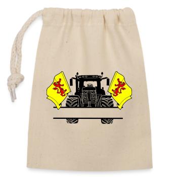 Sud Holland_Tractor_Custom_Edition - Sac cadeau en coton avec cordon (14 x 20 cm) - nature - Devant