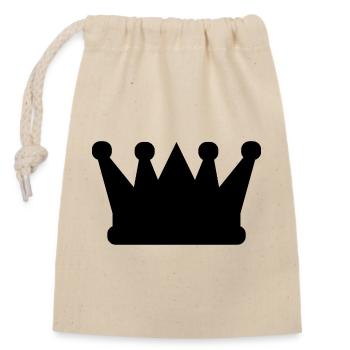 Couronne - Sac cadeau en coton avec cordon (14 x 20 cm) - nature - Devant