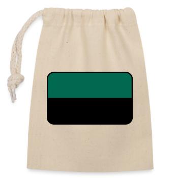 Texel-Flaggenlogo – Inselkleidung - Verschließbarer Geschenkbeutel aus Baumwolle (14x20cm) - Natur - Vorne