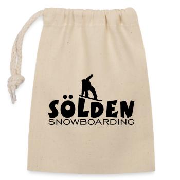 Sölden Snowboarding Snowboard Snowboarder - Verschließbarer Geschenkbeutel aus Baumwolle (14x20cm) - Natur - Vorne