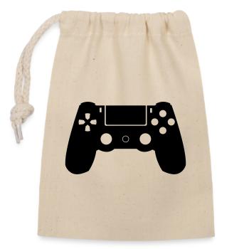 Controller - Closable cotton gift bag (14x20cm) - nature - Front