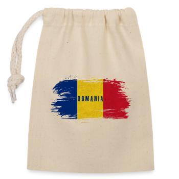 Rumänien Vintage Flagge / Geschenk Bukarest Cluj - Verschließbarer Geschenkbeutel aus Baumwolle (14x20cm) - Natur - Vorne