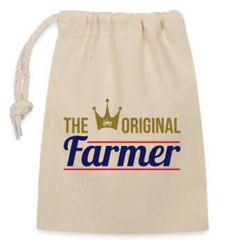 Farmer - Sac cadeau en coton avec cordon (14 x 20 cm) - nature - Devant