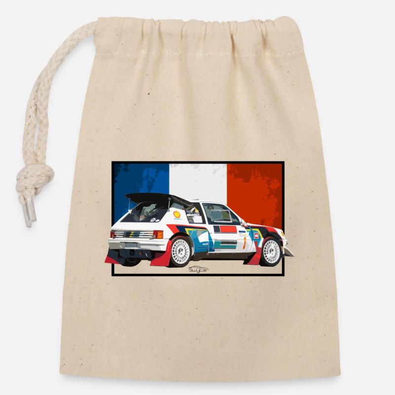 205 Édition Swycar - Sac cadeau en coton avec cordon (14 x 20 cm) - nature