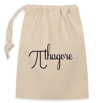 Humor t shirt custom design I like math - Closable cotton gift bag (14x20cm) - nature - Front