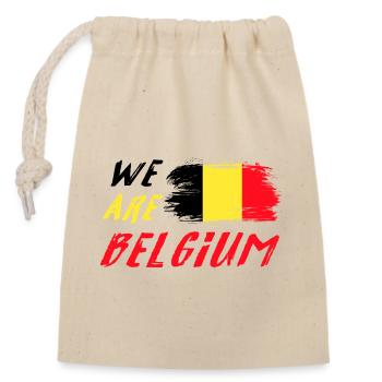Nous sommes la Belgique - Sac cadeau en coton avec cordon (14 x 20 cm) - nature - Devant
