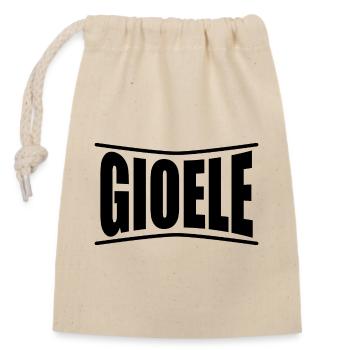 Gioele t-shirt t-shirt idée cadeau - Sac cadeau en coton avec cordon (14 x 20 cm) - nature - Devant