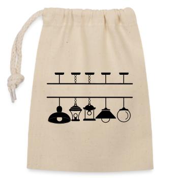 Collection of lights and pendant lights - Closable cotton gift bag (14x20cm) - nature - Front