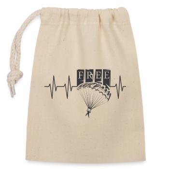 Impulsion Parachute Heartbeat Symbol Springer Icon - Sac cadeau en coton avec cordon (14 x 20 cm) - nature - Devant