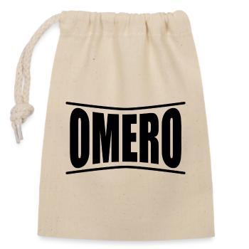 Omero T-Shirt T-Shirt Geschenkidee - Verschließbarer Geschenkbeutel aus Baumwolle (14x20cm) - Natur - Vorne