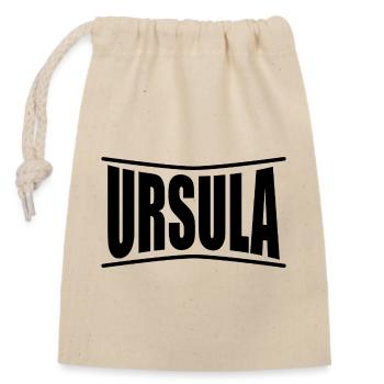 T-Shirt Ursula T-Shirt Geschenkidee - Verschließbarer Geschenkbeutel aus Baumwolle (14x20cm) - Natur - Vorne