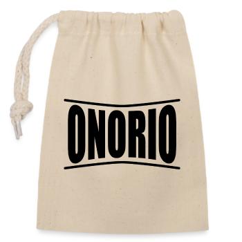 Onorio T-Shirt T-Shirt Geschenkidee - Verschließbarer Geschenkbeutel aus Baumwolle (14x20cm) - Natur - Vorne