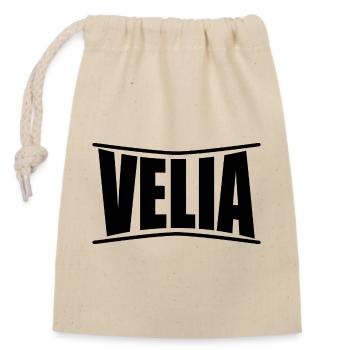 Velia T-Shirt T-Shirt Geschenkidee - Verschließbarer Geschenkbeutel aus Baumwolle (14x20cm) - Natur - Vorne