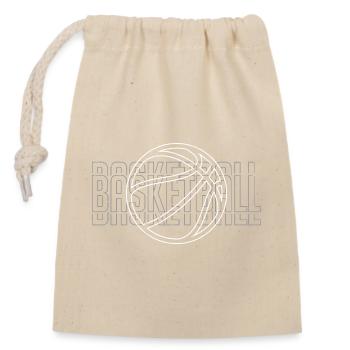 Basket-ball Pop Art Neon Tranche - Sac cadeau en coton avec cordon (14 x 20 cm) - nature - Devant