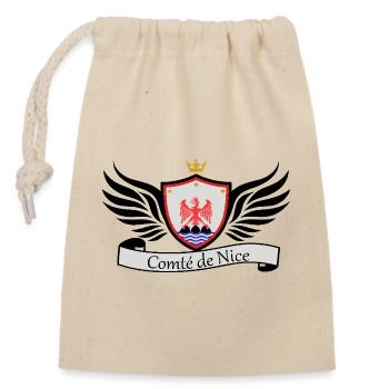 County of Nice - Closable cotton gift bag (14x20cm) - nature - Front