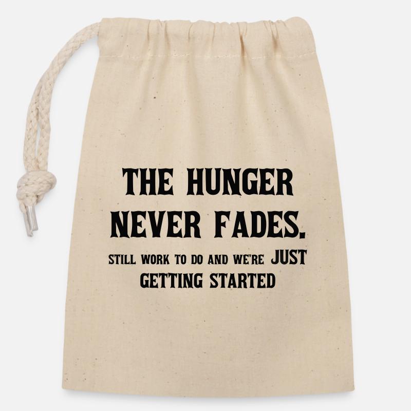 Citation inspirante sur la persévérance - Sac cadeau en coton avec cordon (14 x 20 cm) - nature