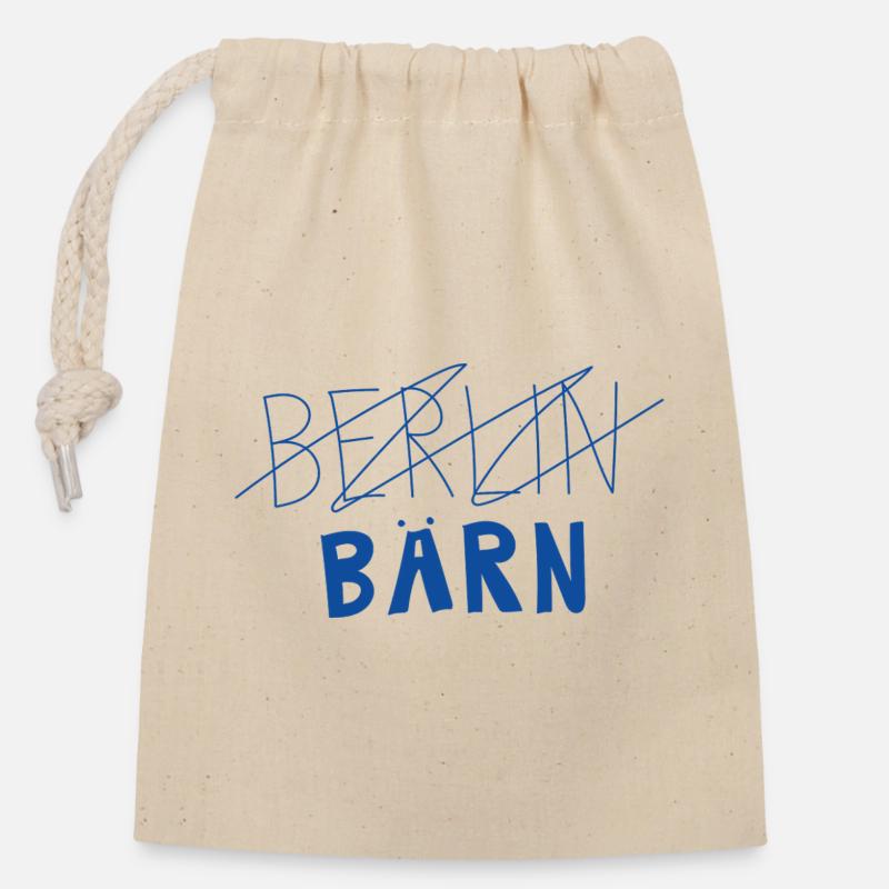 Bärn instead of Berlin - Closable cotton gift bag (14x20cm) - nature