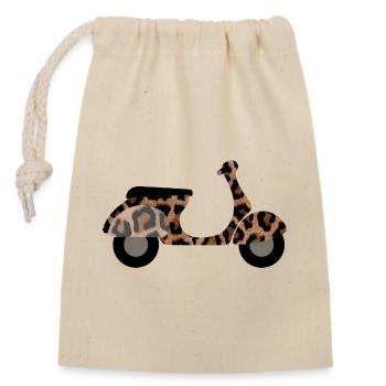 Roller Leolook Pattern Animal Print Zoo Safari Fan - Closable cotton gift bag (14x20cm) - nature - Front