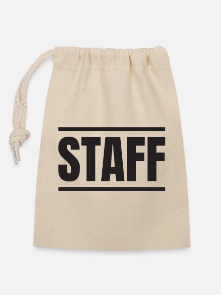 STAFF - Verschließbarer Geschenkbeutel aus Baumwolle (14x20cm) - Natur