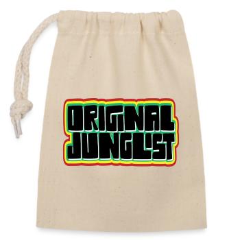 Original Junglist DNB Emblem - Closable cotton gift bag (14x20cm) - nature - Front