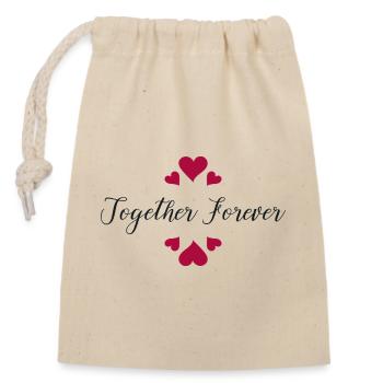 Ensemble Pour Toujours Union Amour Couple Éternel - Sac cadeau en coton avec cordon (14 x 20 cm) - nature - Devant