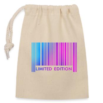 LIMITED EDITION - Closable cotton gift bag (14x20cm) - nature - Front