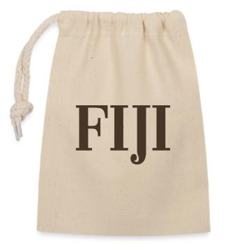 Fiji - Fiji - Islands - Pacific - South Seas - Closable cotton gift bag (14x20cm) - nature - Front