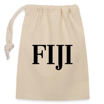 Fiji - Fiji - Islands - Pacific - South Seas - Closable cotton gift bag (14x20cm) - nature - Front