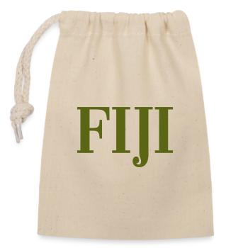 Fiji - Fiji - Islands - Pacific - South Seas - Closable cotton gift bag (14x20cm) - nature - Front
