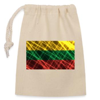 Lithuania as Lithuania - Closable cotton gift bag (14x20cm) - nature - Front