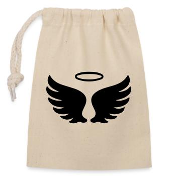 Wings Angel Symbol - Closable cotton gift bag (14x20cm) - nature - Front