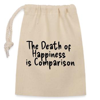 La mort du bonheur - Sac cadeau en coton avec cordon (14 x 20 cm) - nature - Devant