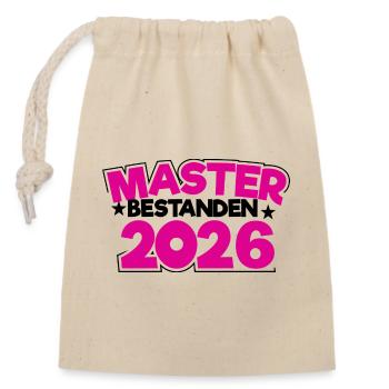 Master 2026 Graduation Graduation - Closable cotton gift bag (14x20cm) - nature - Front